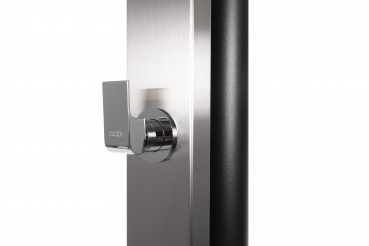 Solardusche ROYAL DELUXE-Chromstahl - 30liter - eckiger Duschkopf